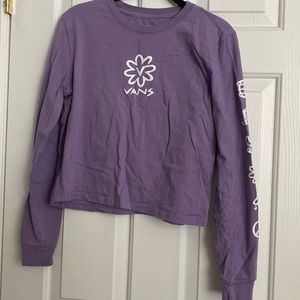 Vans NWOT purple cropped long sleeve